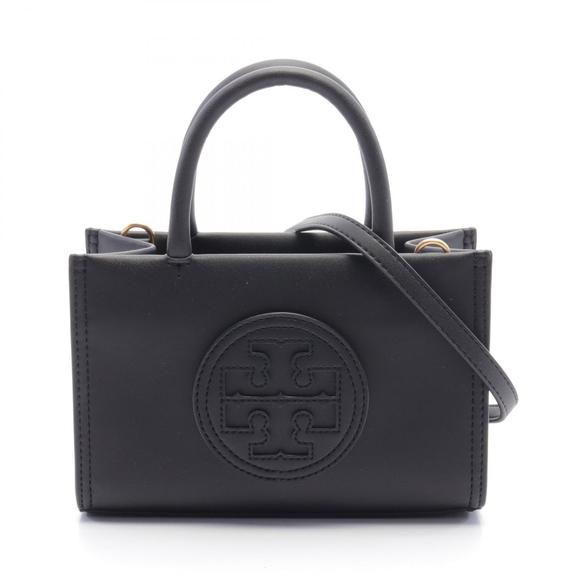Other Tory Burch Logo Mini Handbag Faux Leather Plastic Handbag 145613001 - Picture 1 of 4
